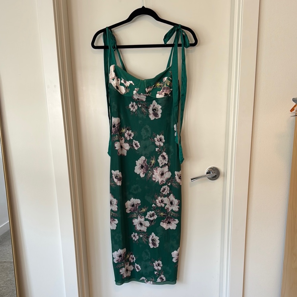 Free People Green Sundress Sleeveless Midi